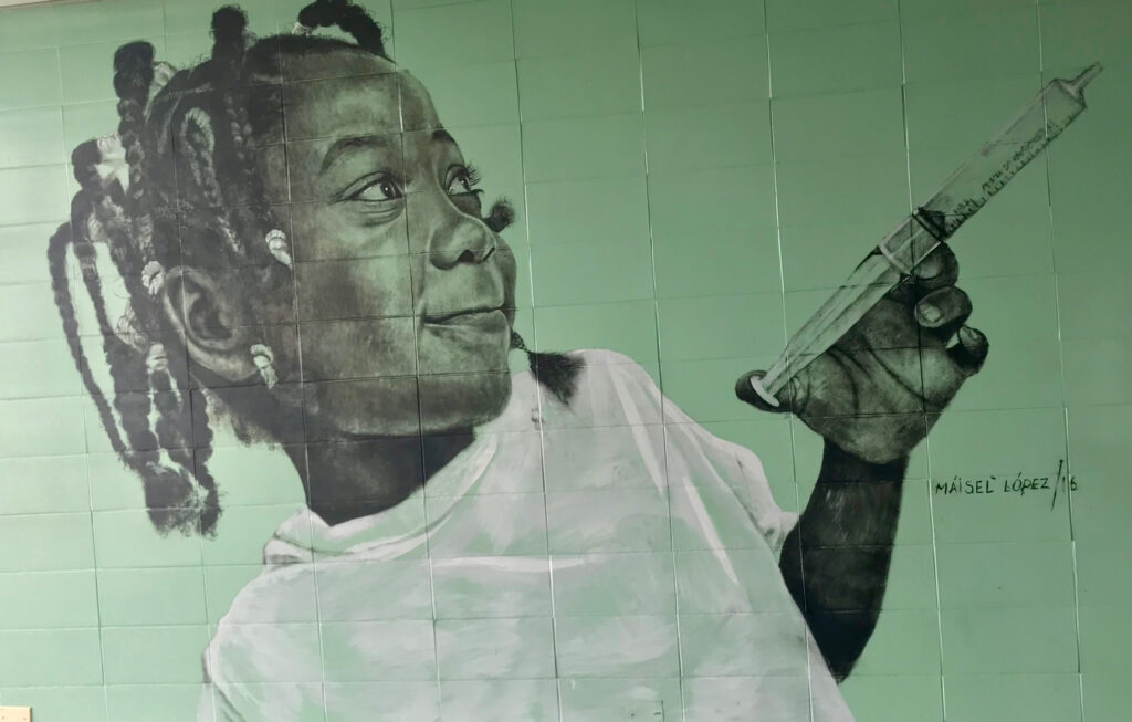 Cuban Mural Child with Syringe